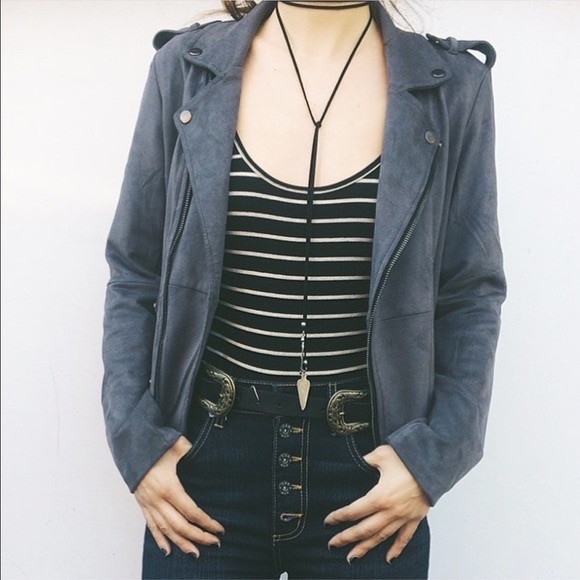 LF Grey Suede Jaase Jacket - Picture 3 of 7